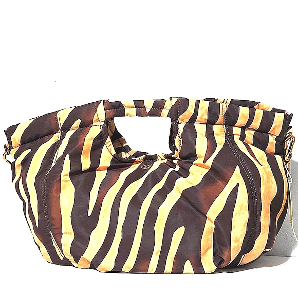 Vince Camuto Black and Tan Shoulder Bag with Zebra Print - Picture 2 of 14